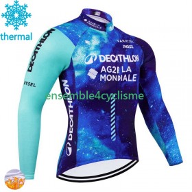 Maillot Cyclisme Hiver Thermal Fleece Decathlon Ag2R 2024 N001